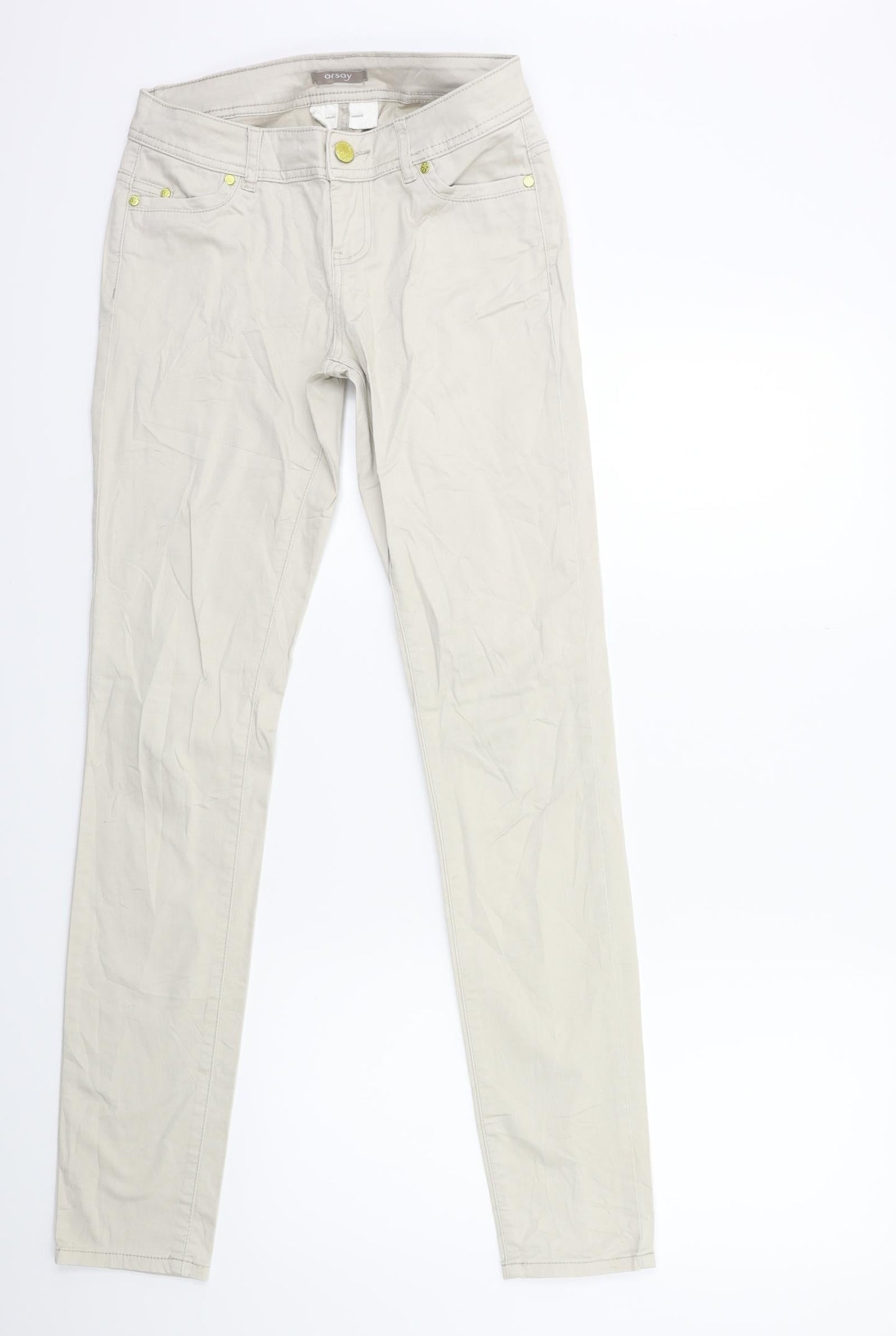 ORSAY Womens Beige  Denim Skinny Jeans Size 6 L30 in