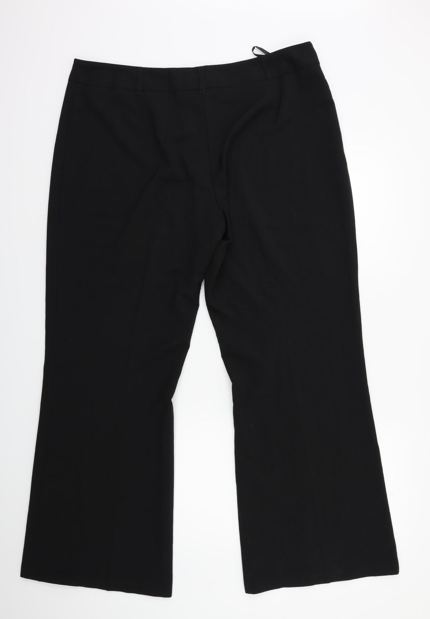 Womens UK Size 18 Debenhams Regular Fit  Black Trousers