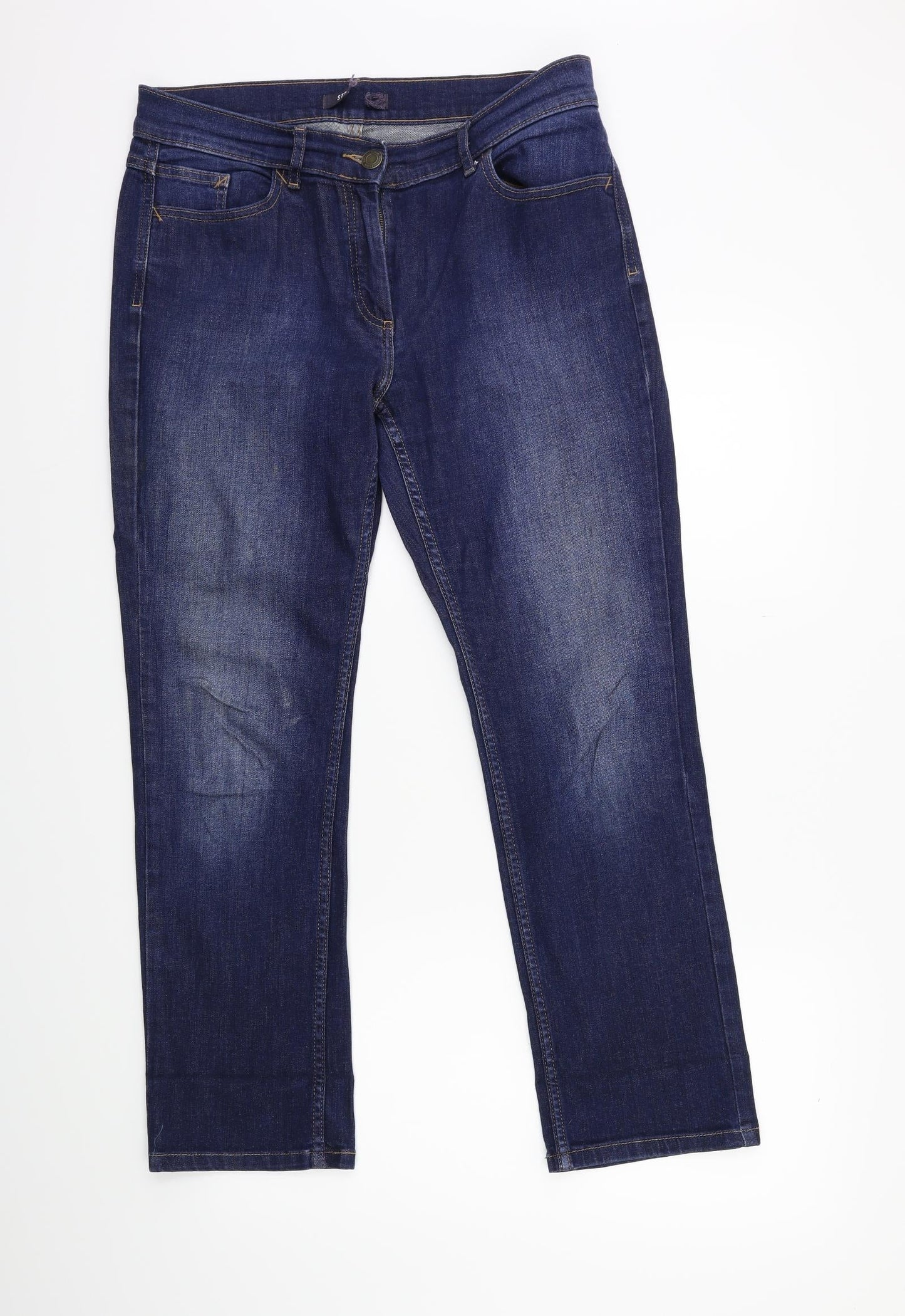 Womens UK Size 32 in Preworn Regular Fit Straight Blue Jeans