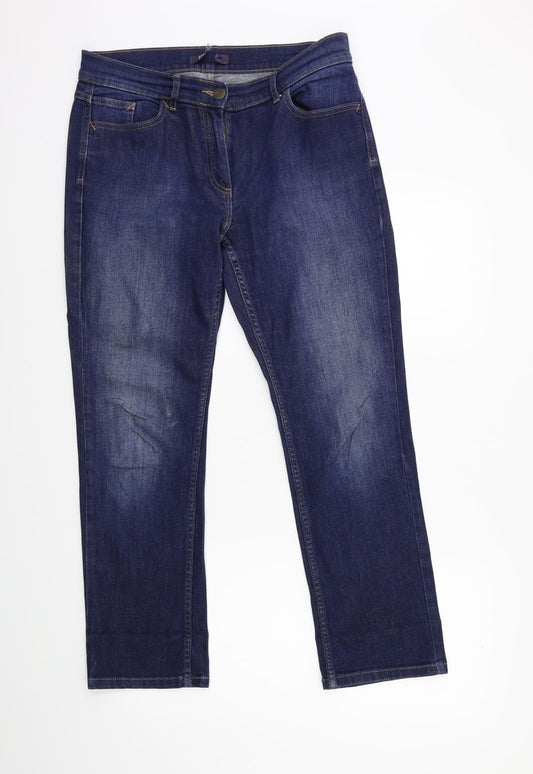 Womens UK Size 32 in Preworn Regular Fit Straight Blue Jeans