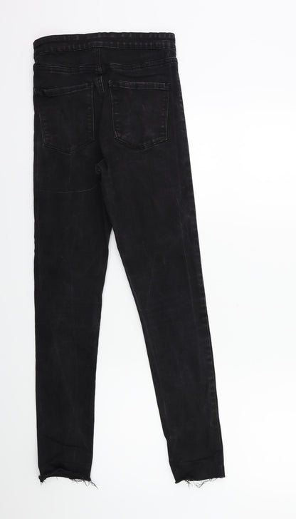 Denim & Co. Womens Black  Denim Skinny Jeans Size 10 L28 in