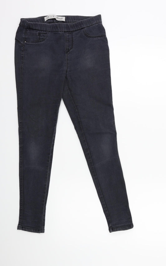 Denim & Co. Womens Grey  Denim Jegging Jeans Size 8 L25 in