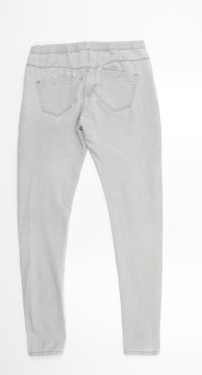Denim & Co. Womens Grey  Denim Jegging Jeans Size 8 L29 in