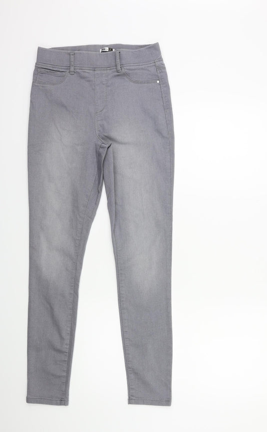 Pep&Co Womens Grey  Denim Jegging Jeans Size 8 L29 in
