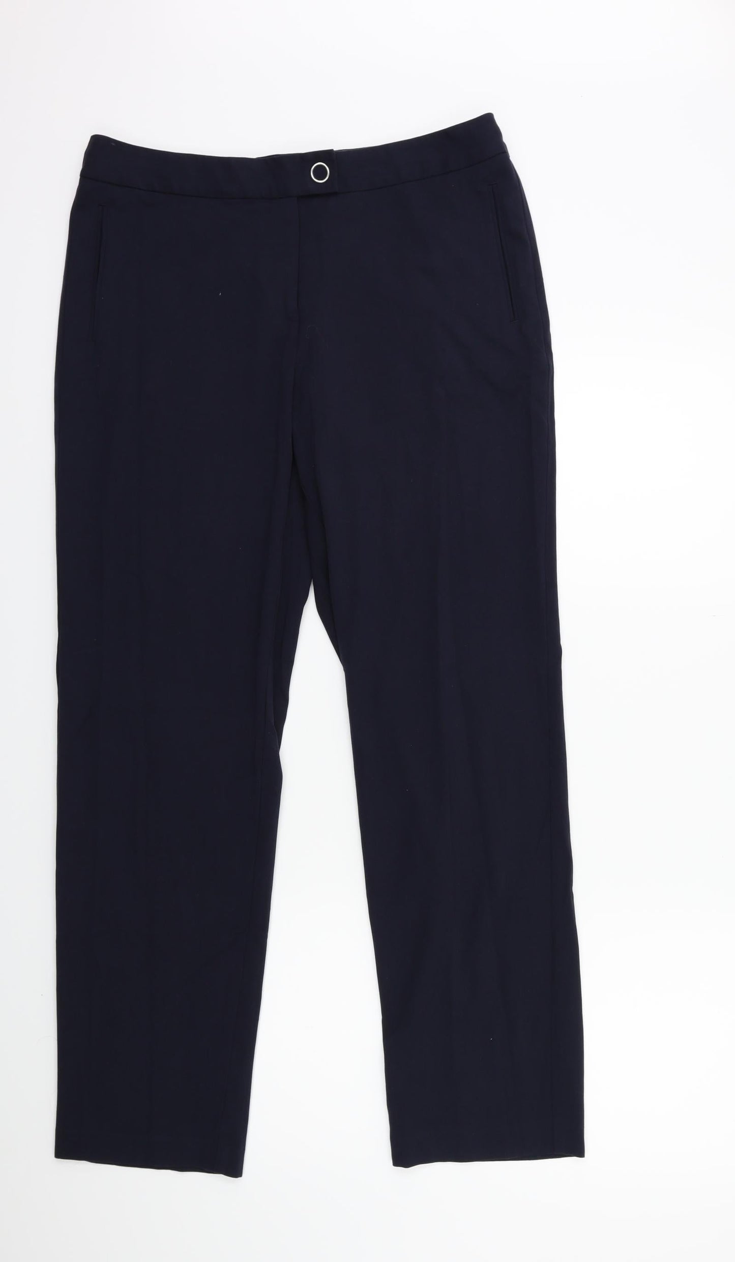 Womens UK Size 14 Marks and Spencer Regular Fit  Blue Trousers