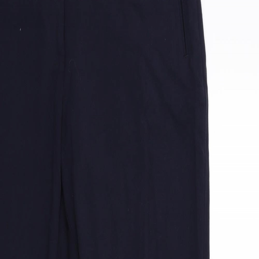 Womens UK Size 14 Marks and Spencer Regular Fit  Blue Trousers