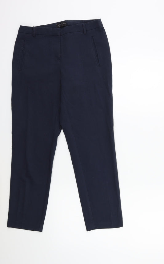Topshop Womens Blue   Trousers  Size 8 L26 in