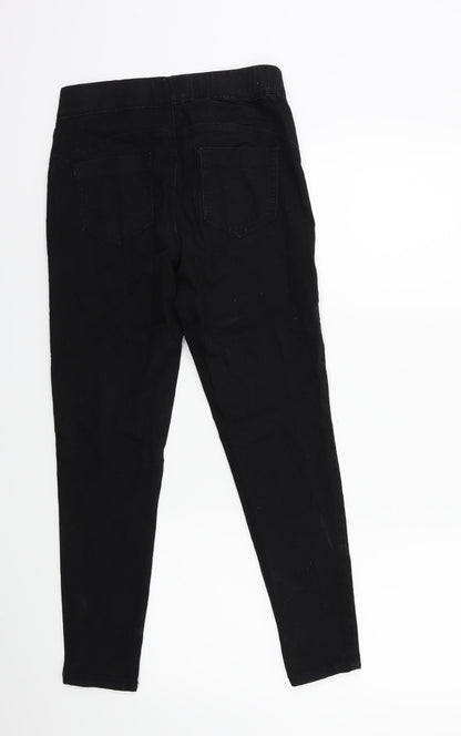 Denim & Co. Womens Black  Denim Jegging Jeans Size 8 L25 in