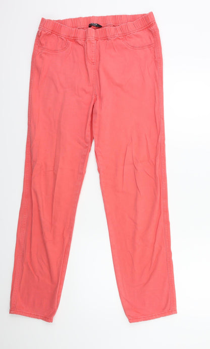 George Womens Pink  Denim Jegging Jeans Size 14 L30 in