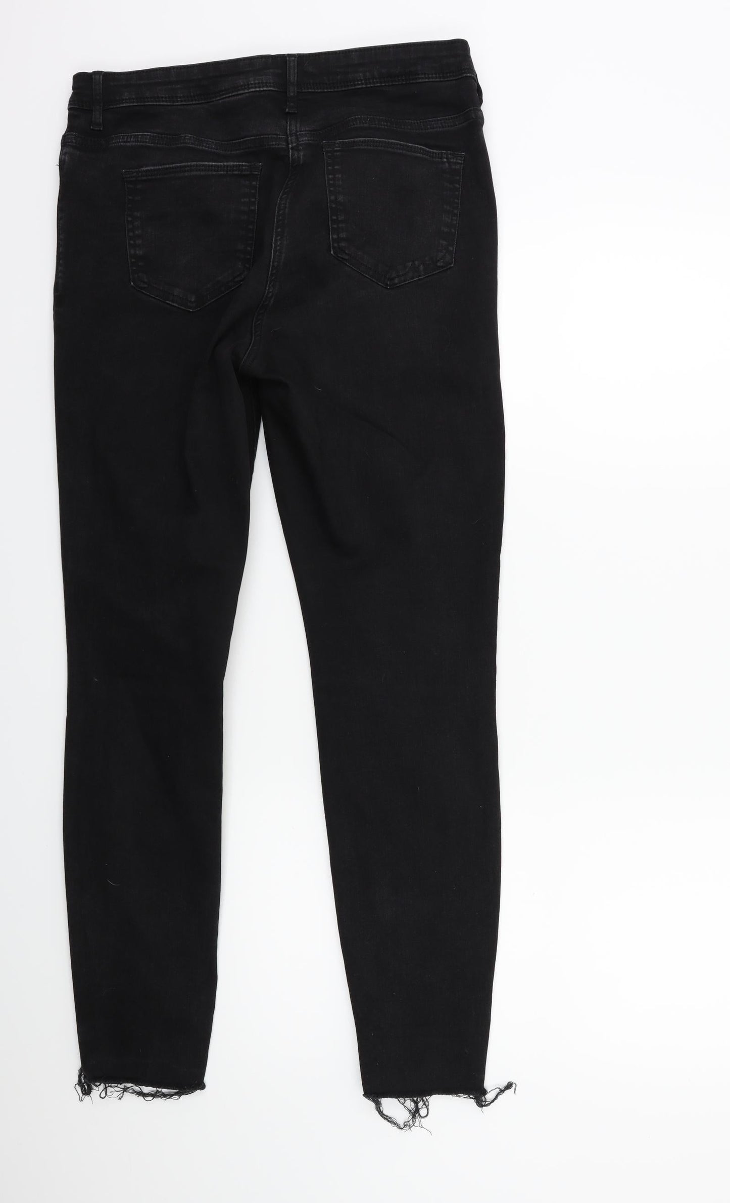 NEXT Womens Black  Denim Skinny Jeans Size 12 L29 in