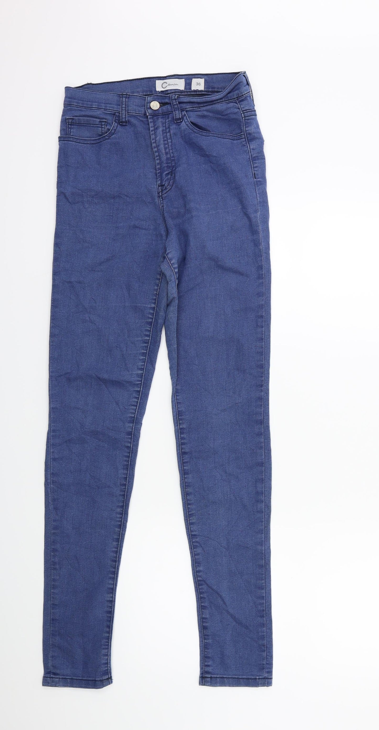 Womens UK Size 8 C Denim Regular Fit Skinny Blue Jeans