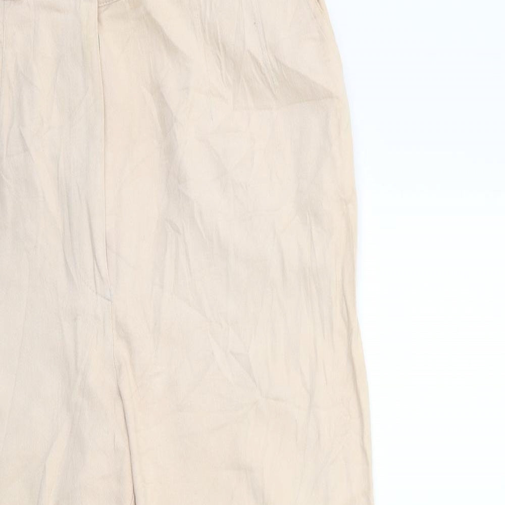 Womens UK Size 18 C&A Regular Fit  Beige Trousers