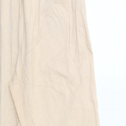Womens UK Size 18 C&A Regular Fit  Beige Trousers