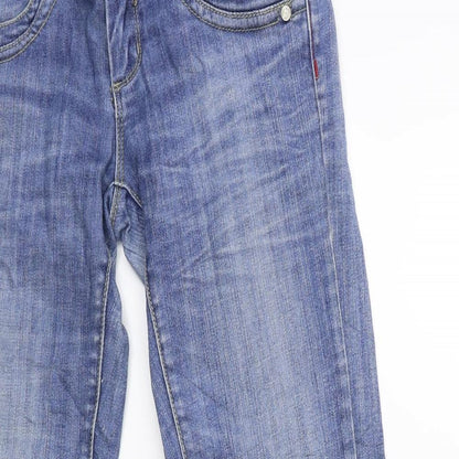moda + Womens Blue  Denim Straight Jeans Size 27 in L32 in