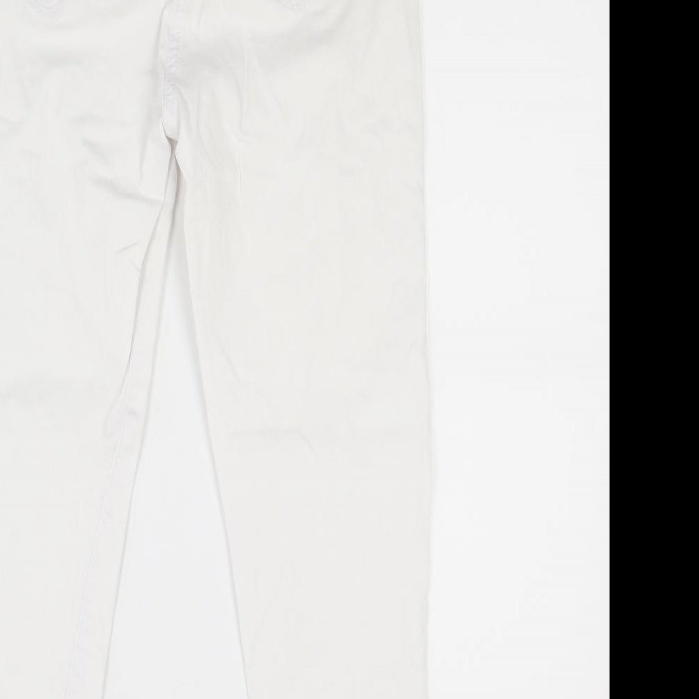 M&Co Womens White  Denim Skinny Jeans Size 12 L23 in