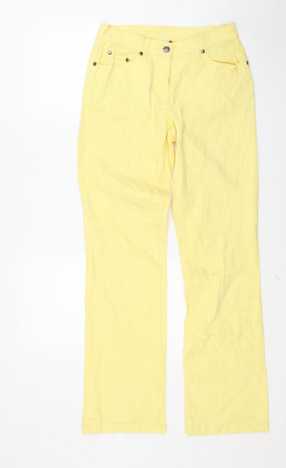 Gina Benotti Womens Yellow  Denim Straight Jeans Size 8 L28 in