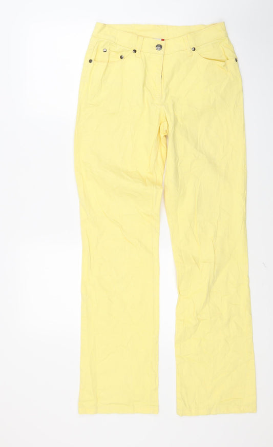 Gina Benotti Womens Yellow  Denim Straight Jeans Size 8 L28 in