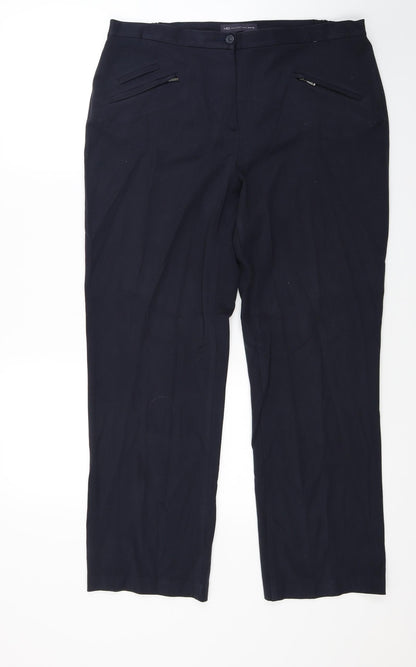 Womens UK Size 14 Marks and Spencer Regular Fit  Blue Trousers