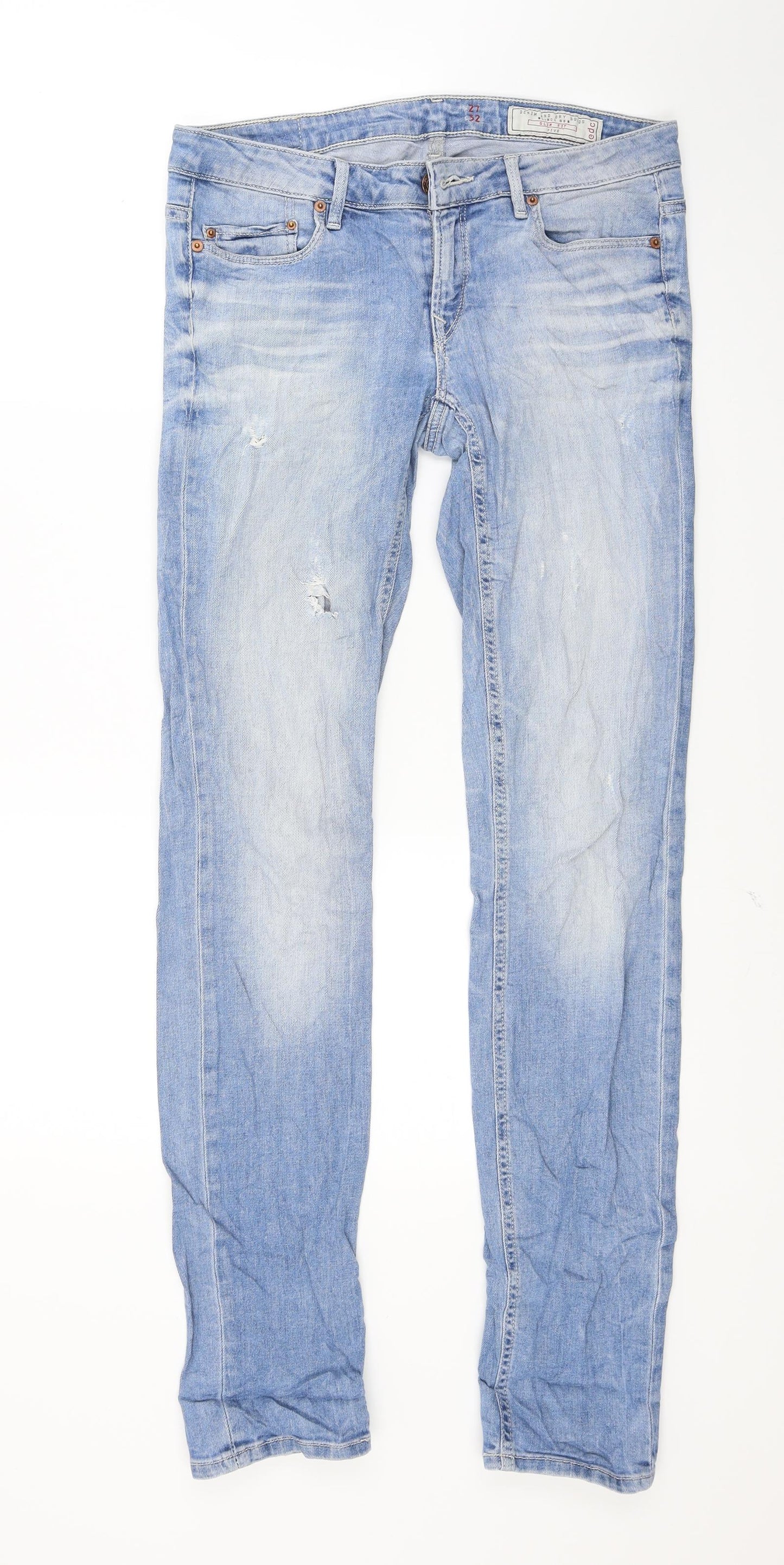 EDC Womens Blue  Denim Skinny Jeans Size 27 in L32 in