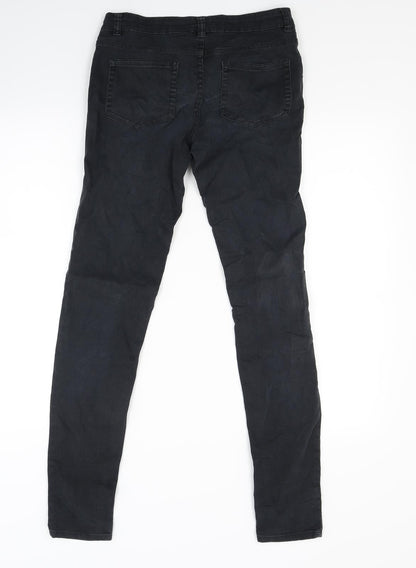 Womens UK Size 8 Divided Regular Fit Skinny Black Jeans