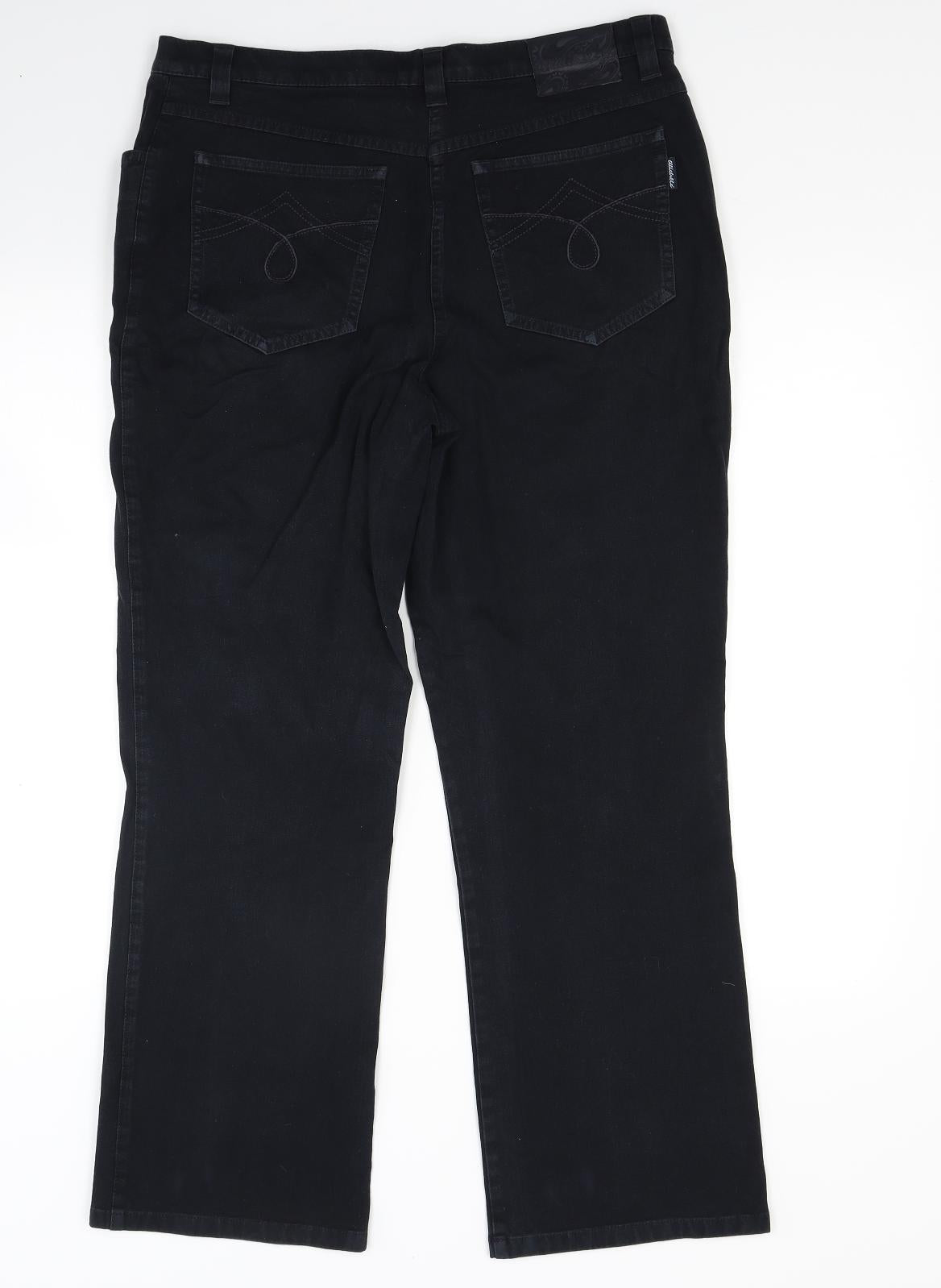 Wishele Womens Blue  Denim Straight Jeans Size 16 L26 in