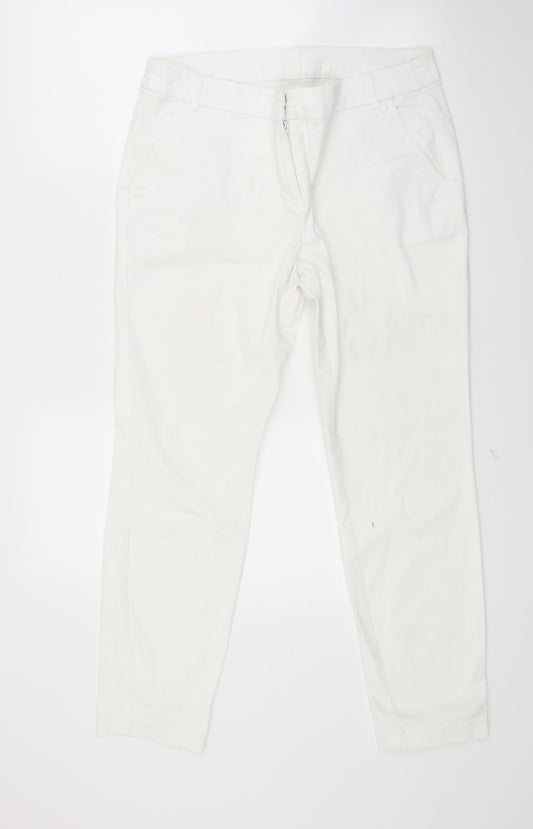 Womens UK Size 30 in Preworn Regular Fit  White Trousers