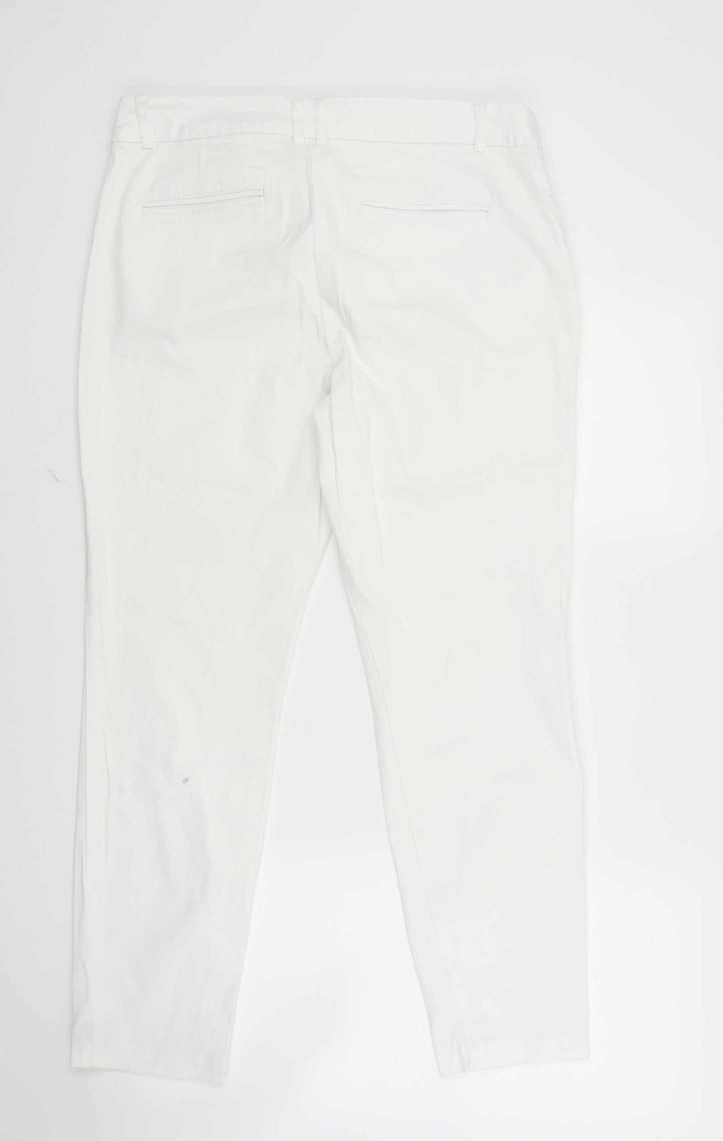 Womens UK Size 30 in Preworn Regular Fit  White Trousers