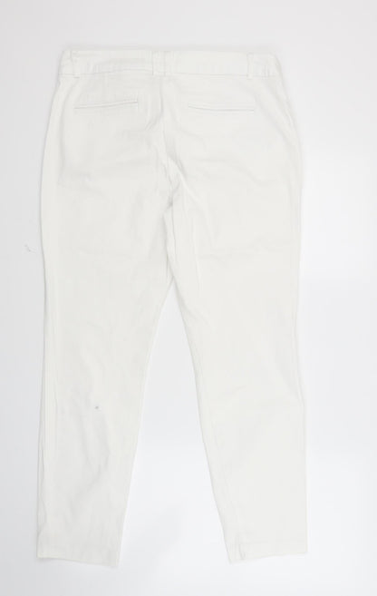Womens UK Size 30 in Preworn Regular Fit  White Trousers