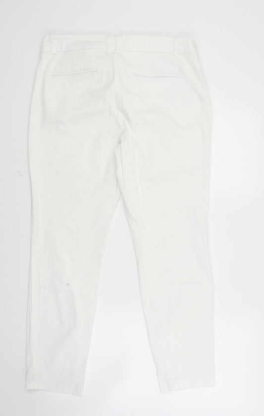 Womens UK Size 30 in Preworn Regular Fit  White Trousers