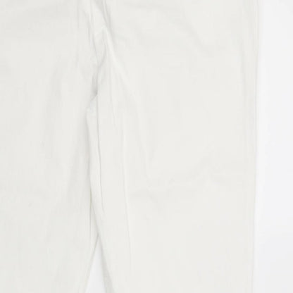 Womens UK Size 30 in Preworn Regular Fit  White Trousers