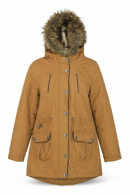 Womens UK Size 8 Atmosphere Brown Parka Coat