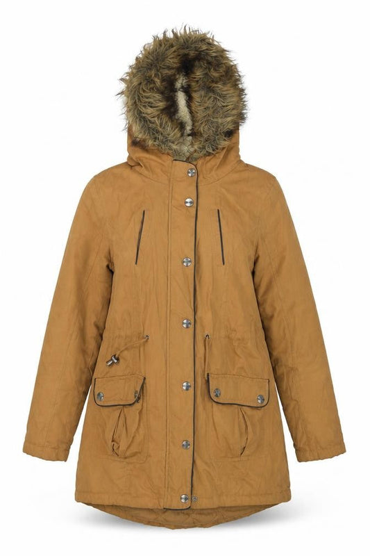 Womens UK Size 8 Atmosphere Brown Parka Coat