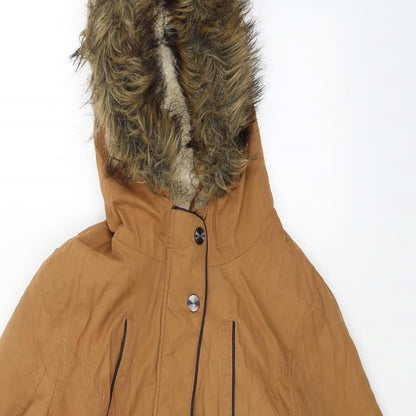 Womens UK Size 8 Atmosphere Brown Parka Coat