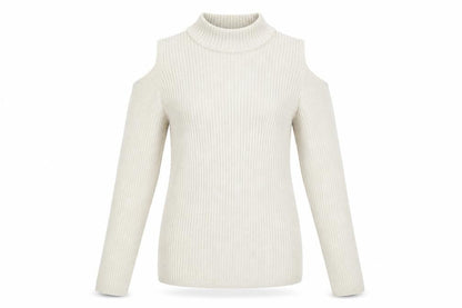 New Look Womens Beige  Knit Pullover Jumper Size 18  - Open Shoulders