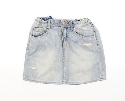 H&M Girls Blue  Denim Mini Skirt Size 10 Years