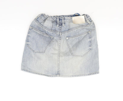 H&M Girls Blue  Denim Mini Skirt Size 10 Years