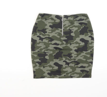 New Look Girls Green Camouflage  Mini Skirt Size 12 Years