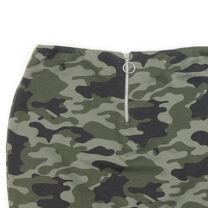 New Look Girls Green Camouflage  Mini Skirt Size 12 Years