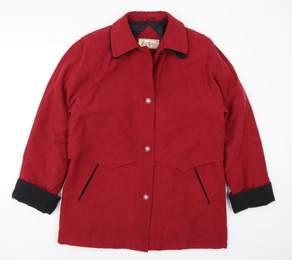 Roman Womens Red   Overcoat Coat Size S