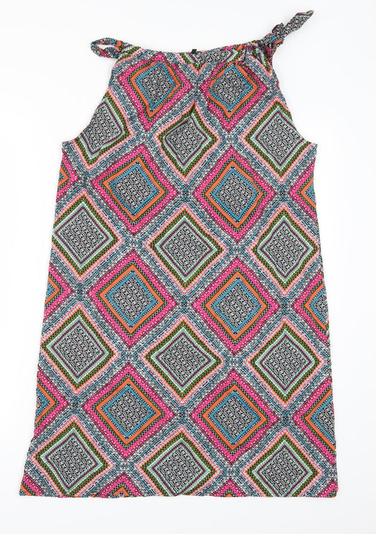 Pep & Co Womens Multicoloured Geometric  Shift  Size 8