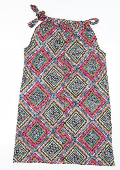 Pep & Co Womens Multicoloured Geometric  Shift  Size 8