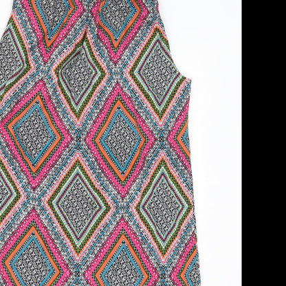 Pep & Co Womens Multicoloured Geometric  Shift  Size 8