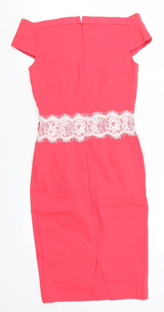 Paper Dolls Womens Pink   Pencil Dress  Size 6