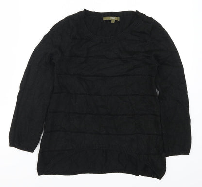 Next Womens Black Striped  Pullover Jumper Size 6