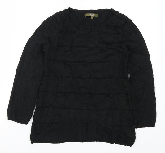 NEXT Womens Black Striped  Pullover Jumper Size 6