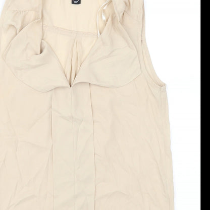 Womens UK Size 6 Atmosphere Beige Basic Tank