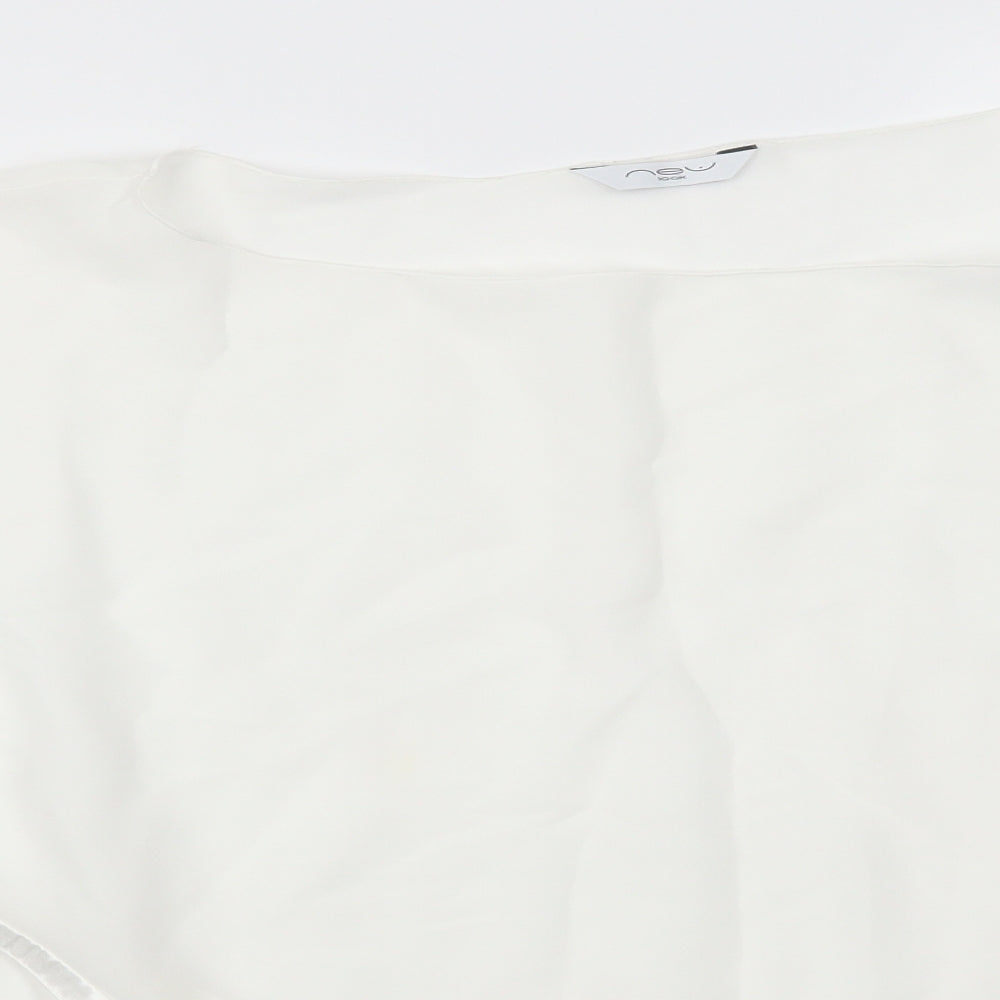 Womens UK Size 16 New Look White Tunic Blouse