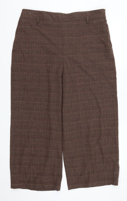 Womens UK Size 37 in NEXT Regular Fit  Brown Trousers
