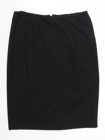 Arlene Phillips Womens Black   Straight & Pencil Skirt Size 33 in