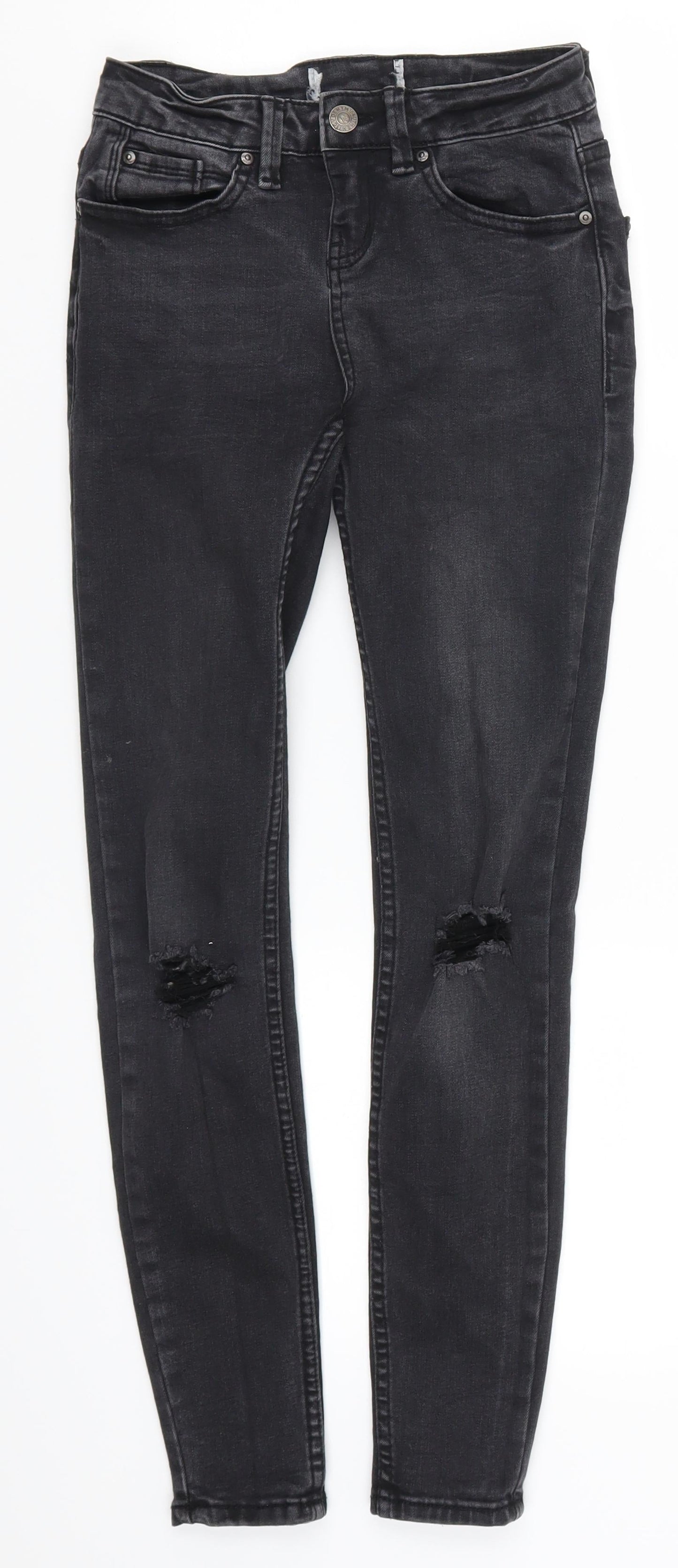 New Look Womens Grey  Denim Skinny Jeans Size 4 L25 in